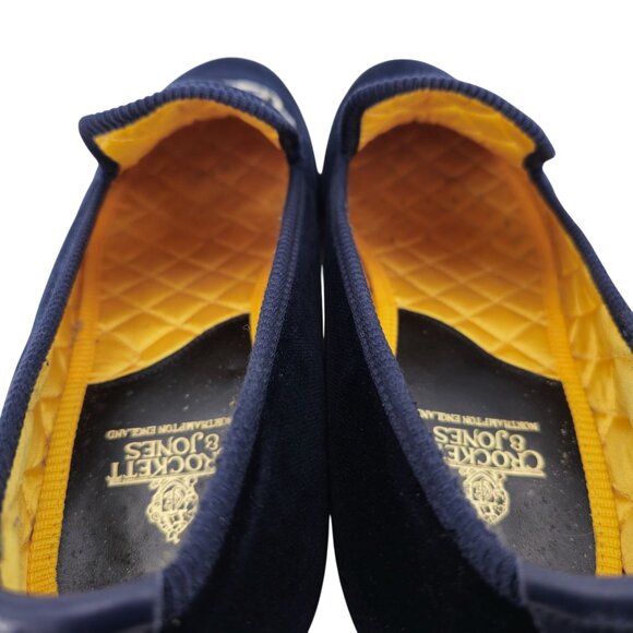 Crockett & Jones Custom English Velvet Slippers Mens 11 Handmade CDH Monogram - Picture 11 of 13